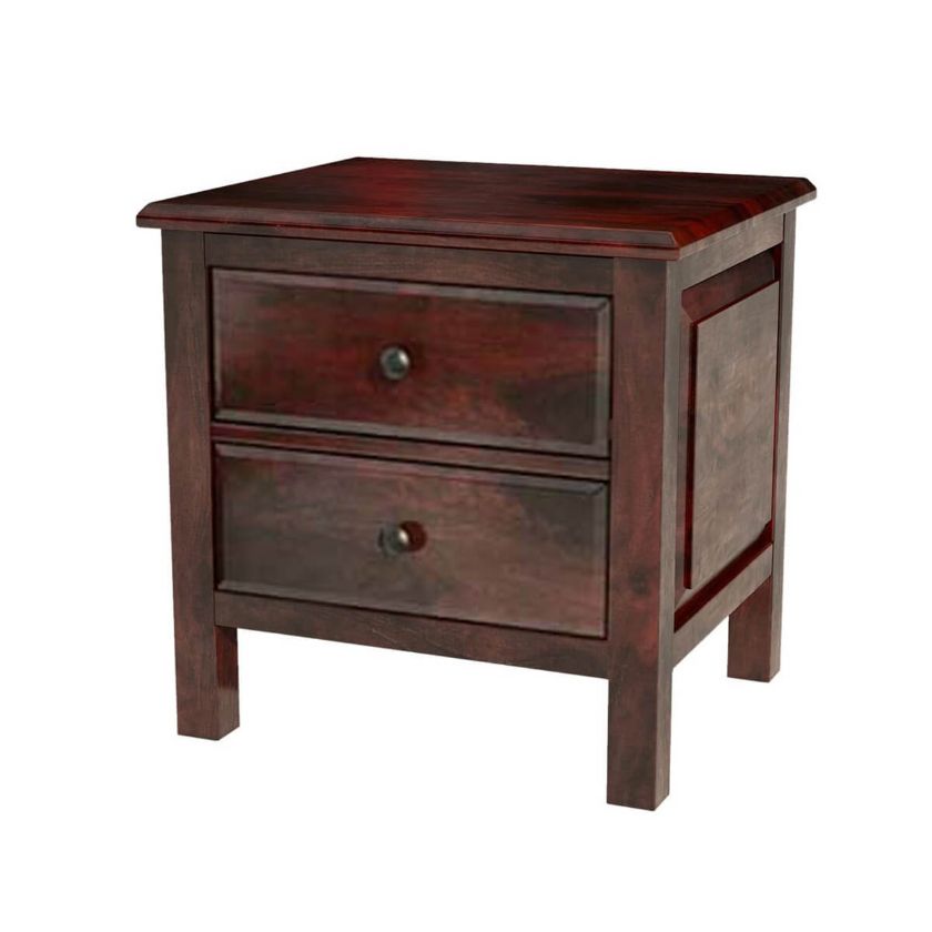 Picture of Delphi Modern Handcrafted Solid Wood 2 Drawer Nightstand