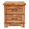 Picture of Colonial Rail Top Solid Wood Nightstand with Drawer