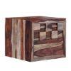 Picture of Walsenburg Checkered Solid Wood Flip Door Captains Bedside Nightstand