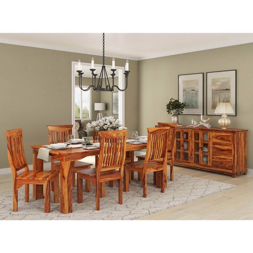 Picture of Idaho Modern Rustic Solid Wood Dining Room Set