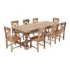 Picture of Britain Rustic Teak Wood 11 Piece Dining Room Set