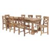 Picture of Britain Rustic Teak Wood 11 Piece Dining Room Set