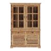 Picture of Britain Rustic Teak Wood Tall Handcrafted Hutch