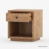 Picture of Britain Rustic Teak Wood 1 Drawer Bedside Nightstand