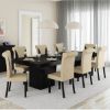 Picture of Urban Rustic Solid Wood Large Dining Table & Leather Parson Chairs