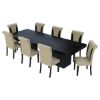Picture of Urban Rustic Solid Wood Large Dining Table & Leather Parson Chairs