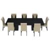 Picture of Urban Rustic Solid Wood Large Dining Table & Leather Parson Chairs