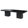 Picture of Urban Rustic Solid Wood Large Dining Table & Leather Parson Chairs