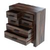 Picture of Roanoke Rustic Solid Rose Wood 6 Drawer Modern Bedroom Dresser