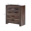Picture of Roanoke Rustic Solid Rose Wood 6 Drawer Modern Bedroom Dresser