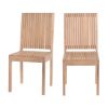 Picture of Ottoville Teak Slatted Dining Chair Set of 2