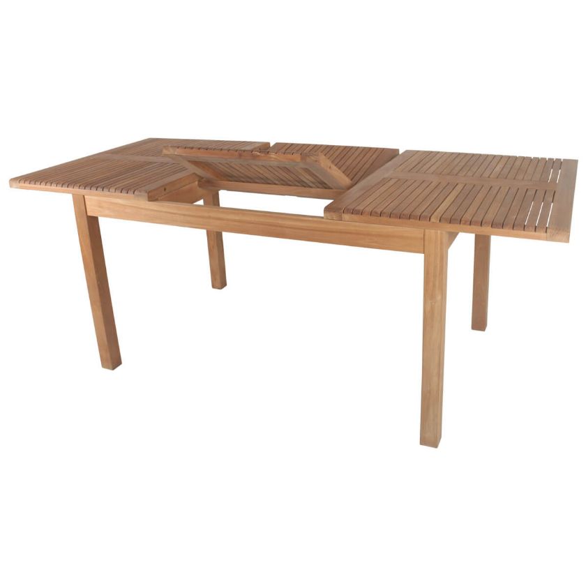 Picture of Oregon Rustic Handcrafted Teak Wood  Extension Dining Table