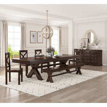 Chantilly Chic Rosewood 12 Piece Dining Room Set