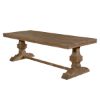 Picture of California Rustic Teak Trestle Base Farmhouse Dining Table