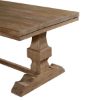 Picture of California Rustic Teak Trestle Base Farmhouse Dining Table