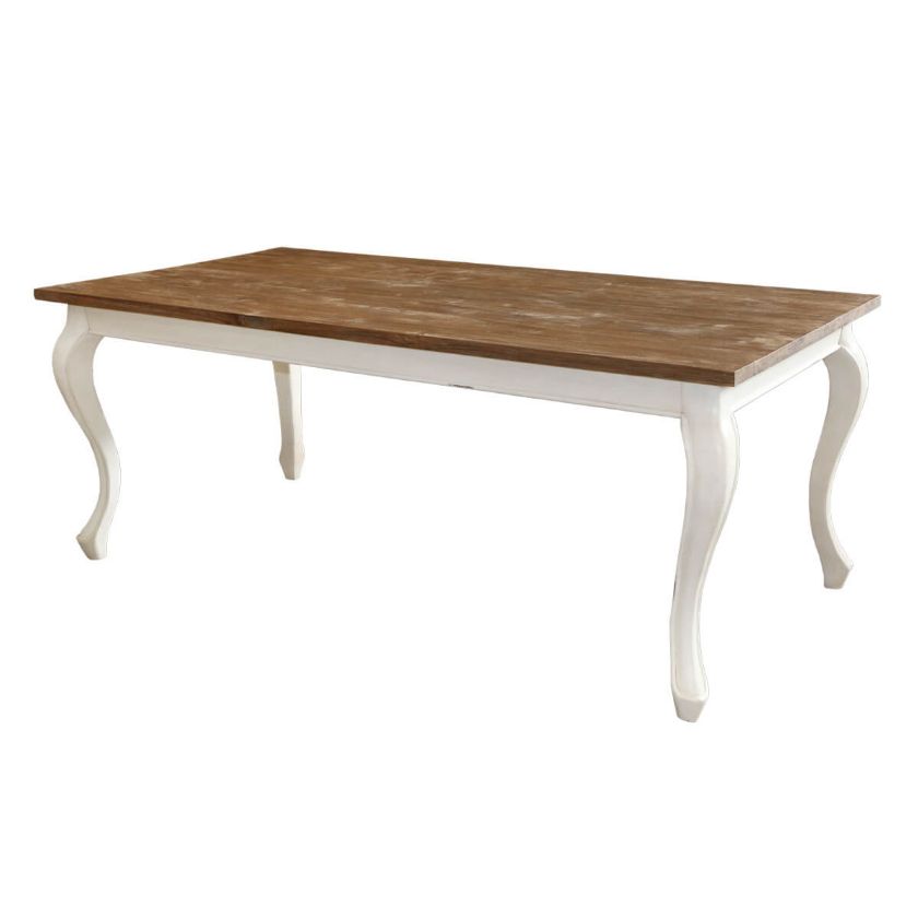 Picture of Austin Two Tone Solid Wood Cabriole Legs Dining Table
