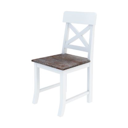 Picture of Danville Modern Teak and Solid Wood Cross Back Side Chair
