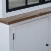 Picture of Palatka Farmhouse White Kitchen Pantry Cabinet with Glass Doors