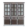 Picture of Danville Louvered Door Rustic Kitchen Pantry Cabinet with Drawers