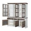 Picture of Danville Louvered Door Rustic Kitchen Pantry Cabinet with Drawers