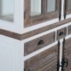Picture of Danville Louvered Door Rustic Kitchen Pantry Cabinet with Drawers