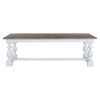 Picture of Danville Two Tone Solid Wood Trestle Baluster Farmhouse Dining Table