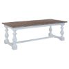 Picture of Danville Two Tone Solid Wood Trestle Baluster Farmhouse Dining Table