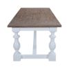 Picture of Danville Two Tone Solid Wood Trestle Baluster Farmhouse Dining Table