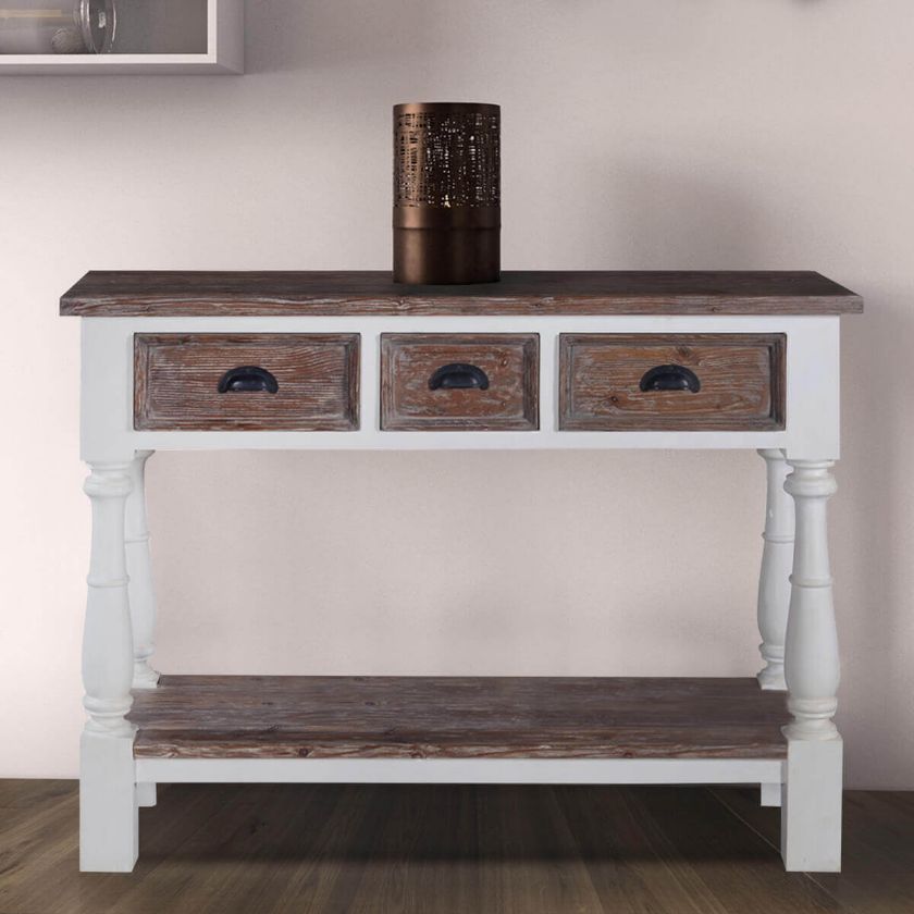 Picture of Oregon Handcrafted Wood & Solid Wood modern Console Table w Drawers