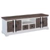 Picture of Danville Rustic Solid Wood White TV Media Console (75")
