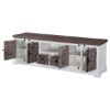 Picture of Danville Rustic Solid Wood White TV Media Console (75")