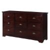 Picture of Octa Stylish Handcrafted Mahogany Wood 9 Drawer Triple Dresser