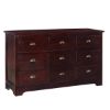 Picture of Octa Stylish Handcrafted Mahogany Wood 9 Drawer Triple Dresser