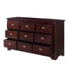 Picture of Octa Stylish Handcrafted Mahogany Wood 9 Drawer Triple Dresser