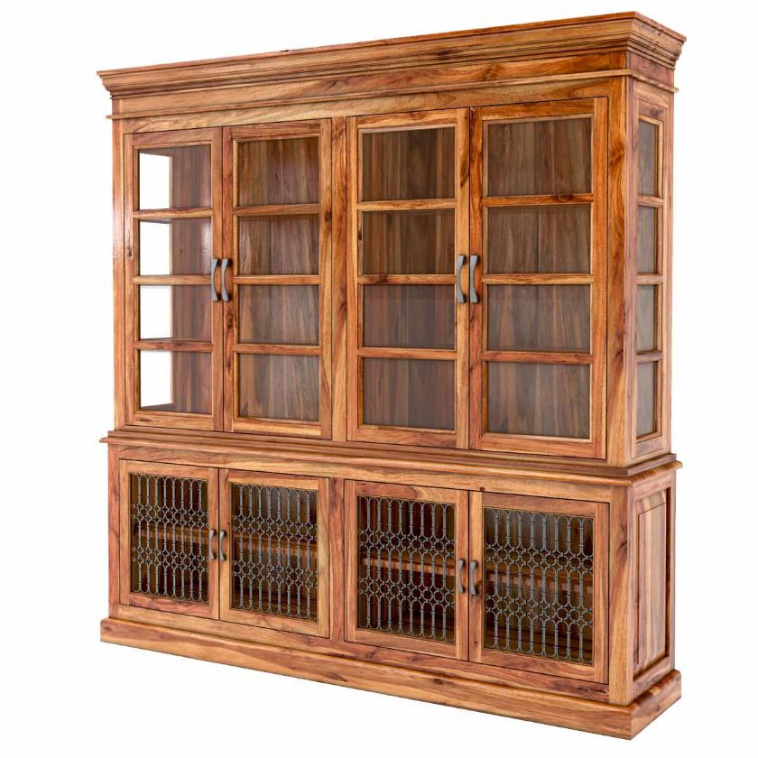 Picture of San Francisco Transitional Iron Grill Door Dining Room Hutch