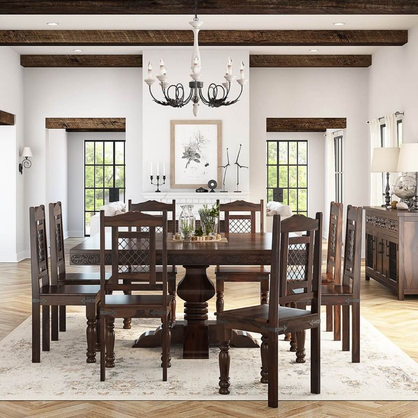 Picture of Florida Handcrafted Rustic Solid Wood Dining Room Set