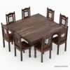 Picture of Florida Handcrafted Traditional Rosewood Square Dining Table Set