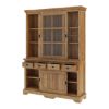 Picture of Brussels Rustic Teak Wood Sliding Glass Door Dining Hutch
