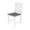 Picture of Danville Farmhouse Two-Tone Solid Wood Dining Table With 8 Chairs Set
