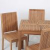 Picture of Ottoville Stylish Weather Resistant Teak Wood Outdoor Dining Table Set