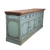 Picture of Scranton Ocean Blue Two Tone Solid Wood Extra Long Sideboard