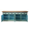Picture of Scranton Ocean Blue Two Tone Solid Wood Extra Long Sideboard