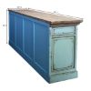 Picture of Scranton Ocean Blue Two Tone Solid Wood Extra Long Sideboard