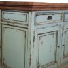 Picture of Scranton Ocean Blue Two Tone Solid Wood Extra Long Sideboard