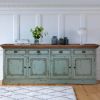Picture of Scranton Ocean Blue Two Tone Solid Wood Extra Long Sideboard