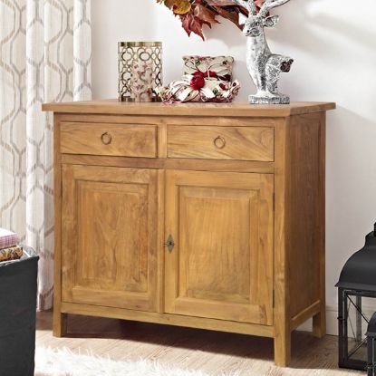 Picture of Hampton Classic Teak Wood 2 Drawer Rustic Buffet Cabinet