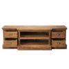 Picture of Bovey Modern Teak Wood Open Shelf 4 Drawer TV Stand