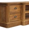 Picture of Bovey Modern Teak Wood Open Shelf 4 Drawer TV Stand