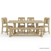Picture of Fulton Reclaimed Farmhouse Outdoor Dining Set with Bench