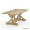 Picture of Fulton Reclaimed  Wood Rustic Farmhouse Outdoor Dining Table
